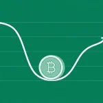 Line chart showing a bitcoin price drop and recovery